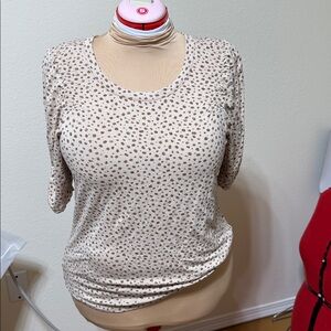 Democracy Cream and Brown Polka Dot Garment
